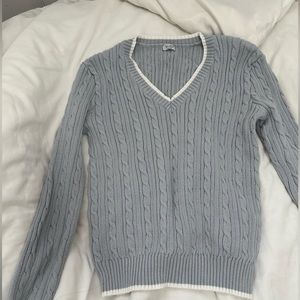 Brandy Melville John Galt Light Blue Cableknit sweater